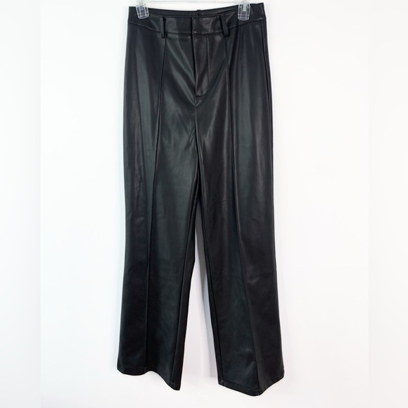 PRICE DROP Commense Women's Black High-Waisted Faux Leather Pleather Pants M NWT - Picture 5 of 9